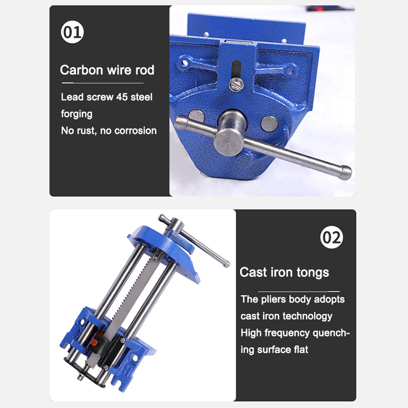 Woodworking Vice Quick Release - 10.5インチ木工用バイス、クイックリリースワークベンチバイス、フライス盤、ドリルプレス、大工仕事用炭素鋼バイス