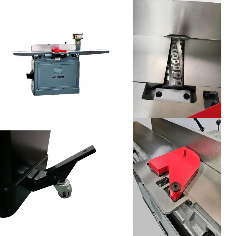 Bench Plane Jointer - 2026 STR 8インチ鋳鉄グリズリー同等品質木工ベンチ表面プレーニング厚み調整機ウッドジョインターかんな盤