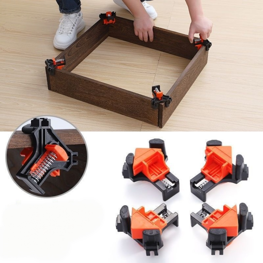 Woodworking Product - 4個 90 ° 直角クランプ固定クリップ額縁コーナークランプ木工ハンドツール家具修理写真補強