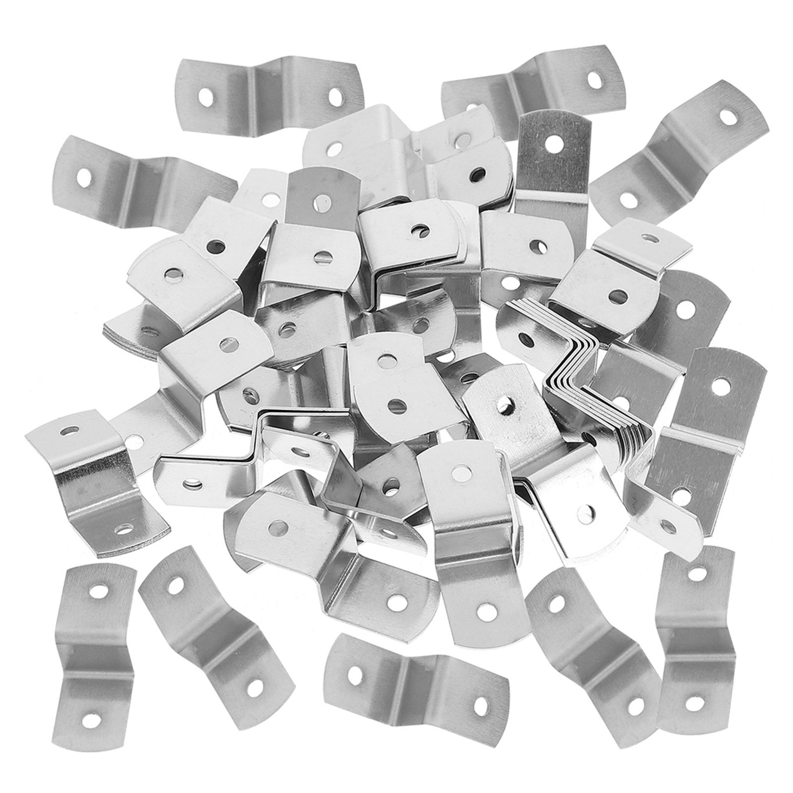 Woodworking Z Clips - 50個入り、頑丈なZ字型写真立て用クリップ。テーブル、机、棚などに取り付け可能。写真立て用金具、固定具。
