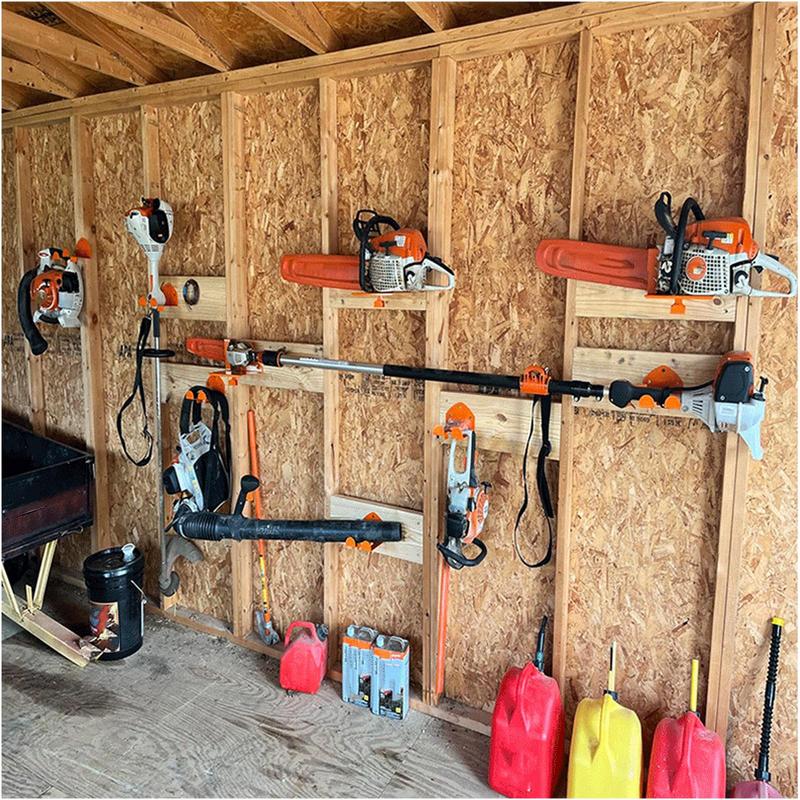 Woodworking Garage - ATV チェーンソーマウントヘビーデューティ壁ハンガーガレージ組織トラックガーデンワークショップ芝生ケア薪トラクター ATV ツリー