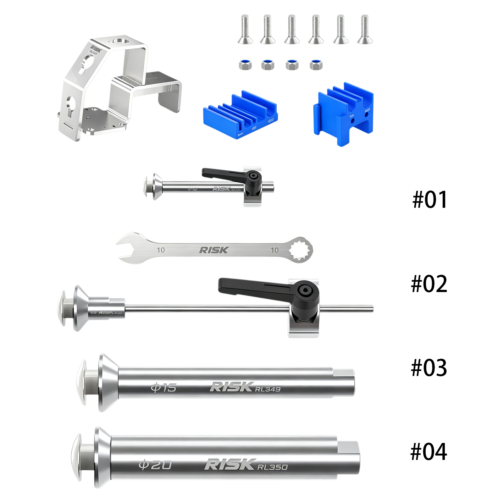 Woodworking Vice Quick Release - 自転車ホイールスタンド アルミ製フォークマウント 5mmクイックリリース 12mm 15mm 20mmスルーアクスルハブ用