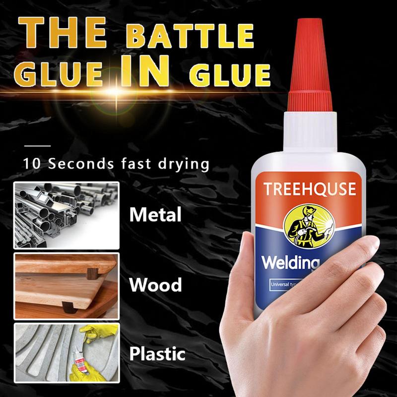 Woodworking Quick Glue - 金属接着剤ヘビーデューティ防水 50 ミリリットル金属溶接接着剤ノズルアプリケーター付きインスタントボンド溶接金属修理接着剤速乾性