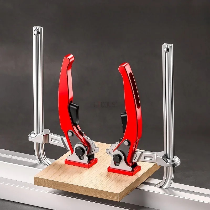 Woodworking Z Clips - ヘビーデューティーラチェットFクランプクイックリリース トラック木工ベンチ固定クリップ大工用ワークピース固定ツール