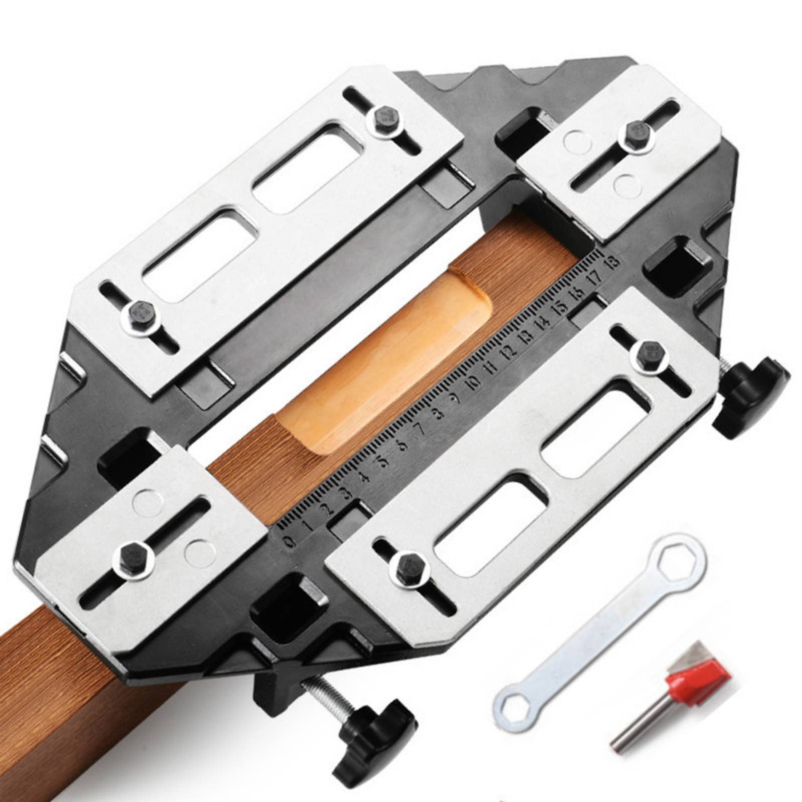 Woodworking Jig - ヒンジほぞ穴加工治具 精密ドアヒンジ治具 プロ仕様 高耐久性 インストーラー、木工、キャビネット製作向け