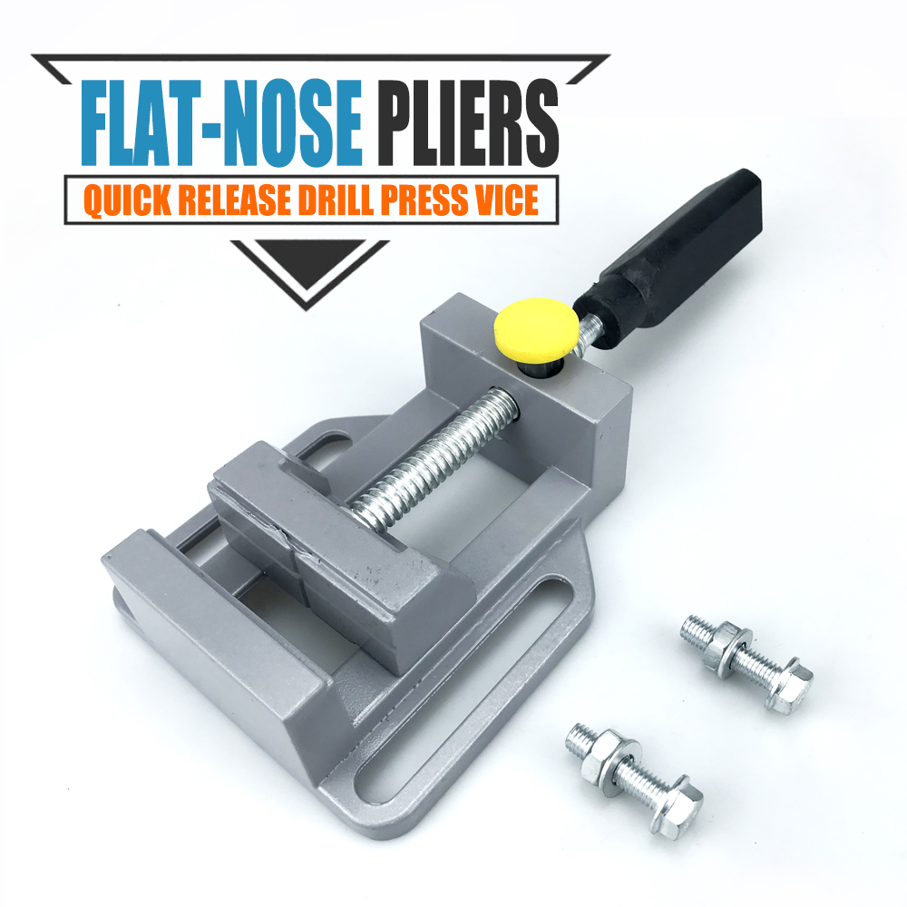 Woodworking Vice Quick Release - アルミ製クイックリリースドリルプレスバイス平口プライヤークランプ、木工用穴あけ工具