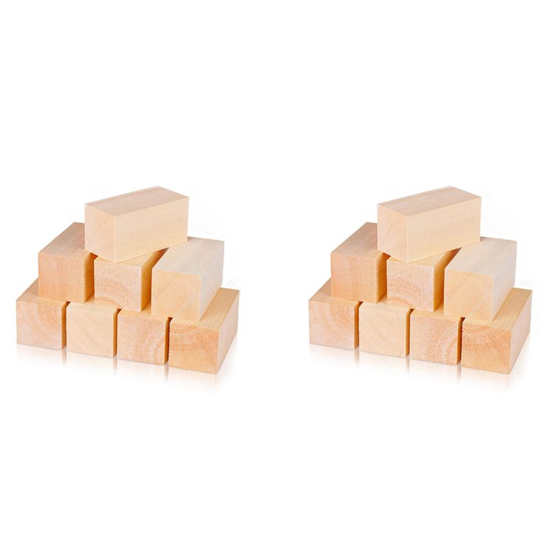 ABVA バスウッド製木彫りブロック、16x4x2x2インチ - Woodworking Kits For Adults のレビューと価格