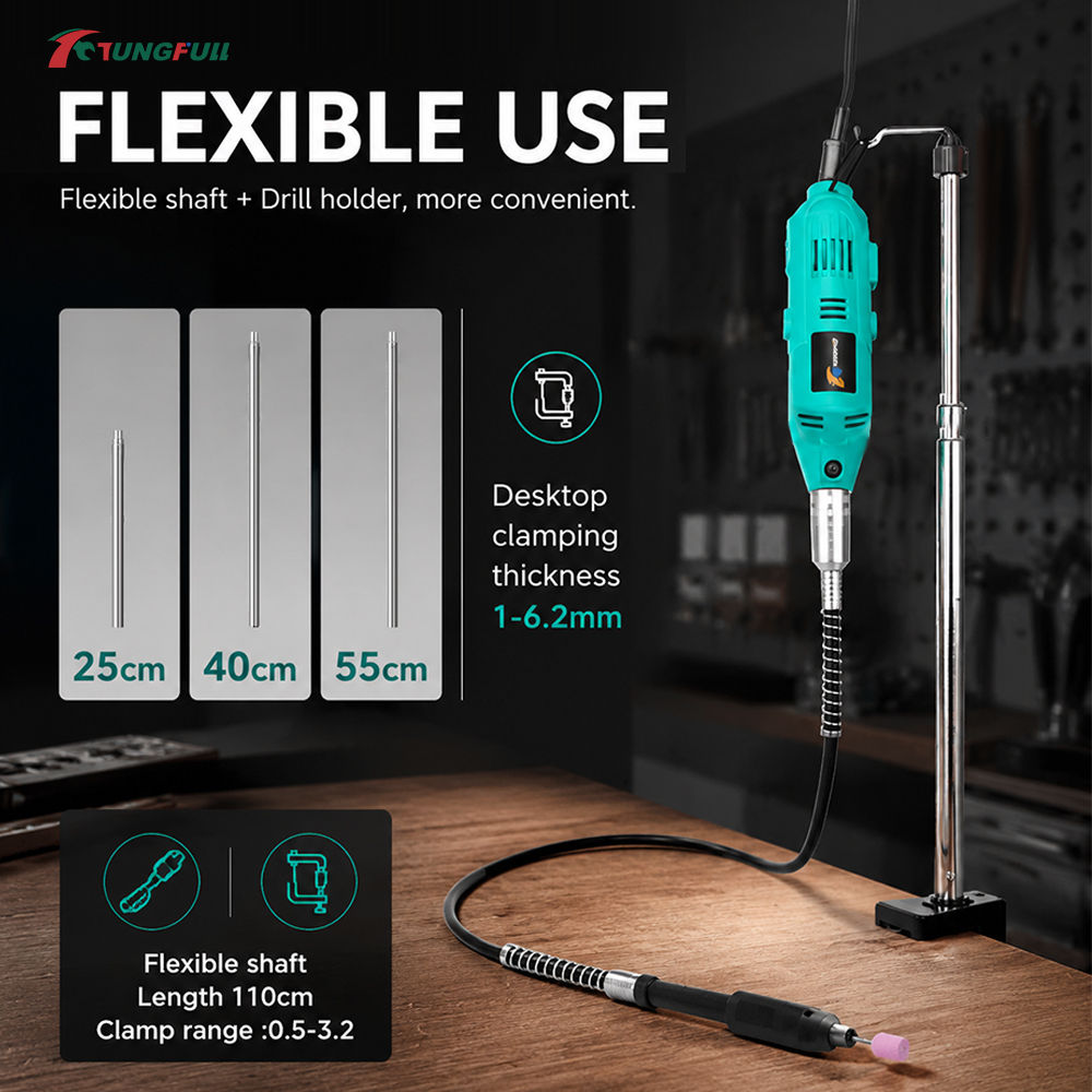 TUNGFULL ミニ電動グラインダーセット、可変速度ロータ - Woodworking Joinery のレビューと価格