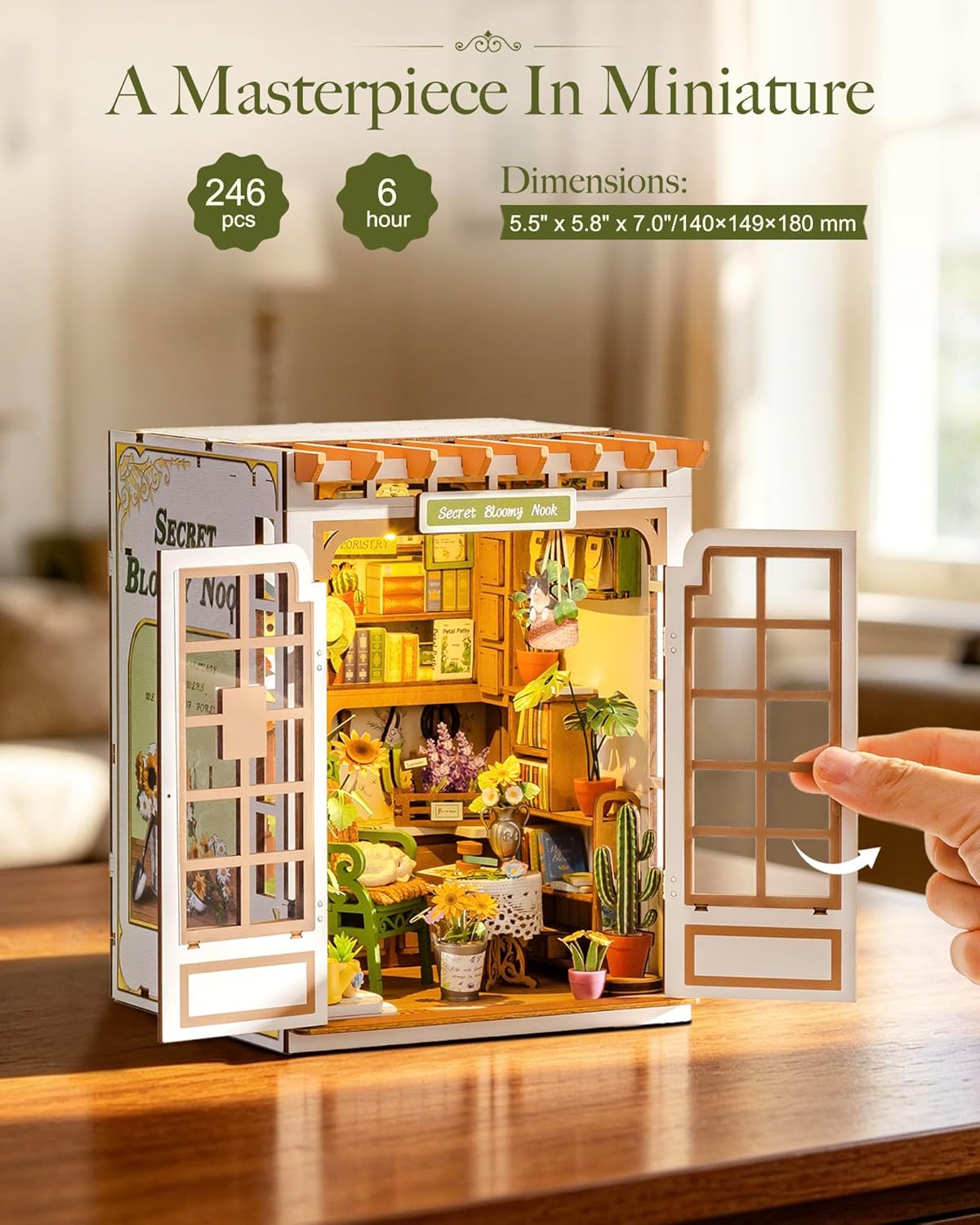 RolifeブックヌックキットDIYミニチュアキット（ライト - Woodworking Book のレビューと価格