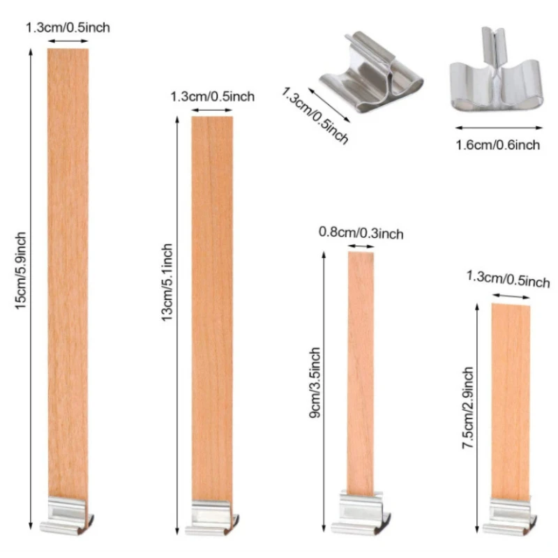 30 個の高品質木製キャンドル芯クリップベースクラフト籐パラ - Woodworking Z Clips のレビューと価格