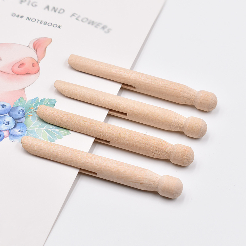 25個入り 11cm 木製ドリーペグ 木製洗濯バサミ ペグ  - Woodworking Z Clips のレビューと価格