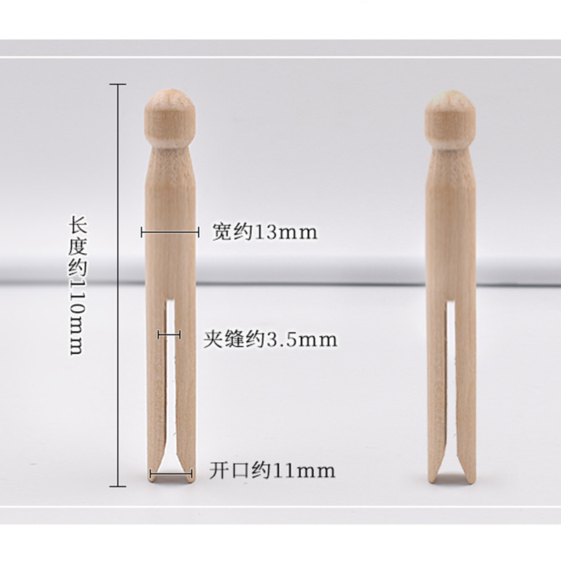25個入り 11cm 木製ドリーペグ 木製洗濯バサミ ペグ  - Woodworking Z Clips のレビューと価格
