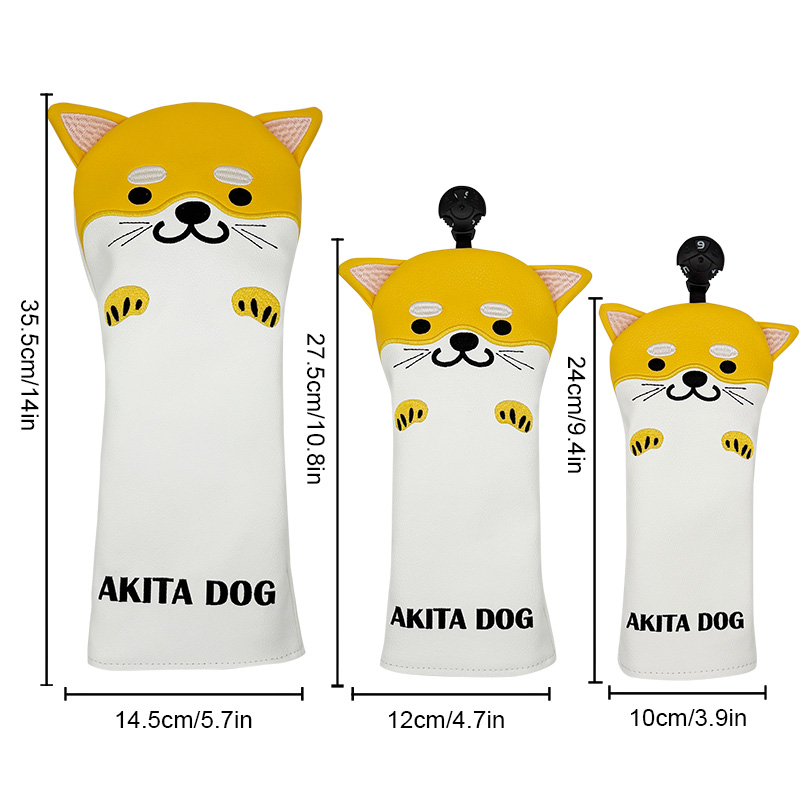 ゴルフクラブヘッドカバーセット 犬の漫画柄 ドライバー フェ - Woodworking Hobbies のレビューと価格
