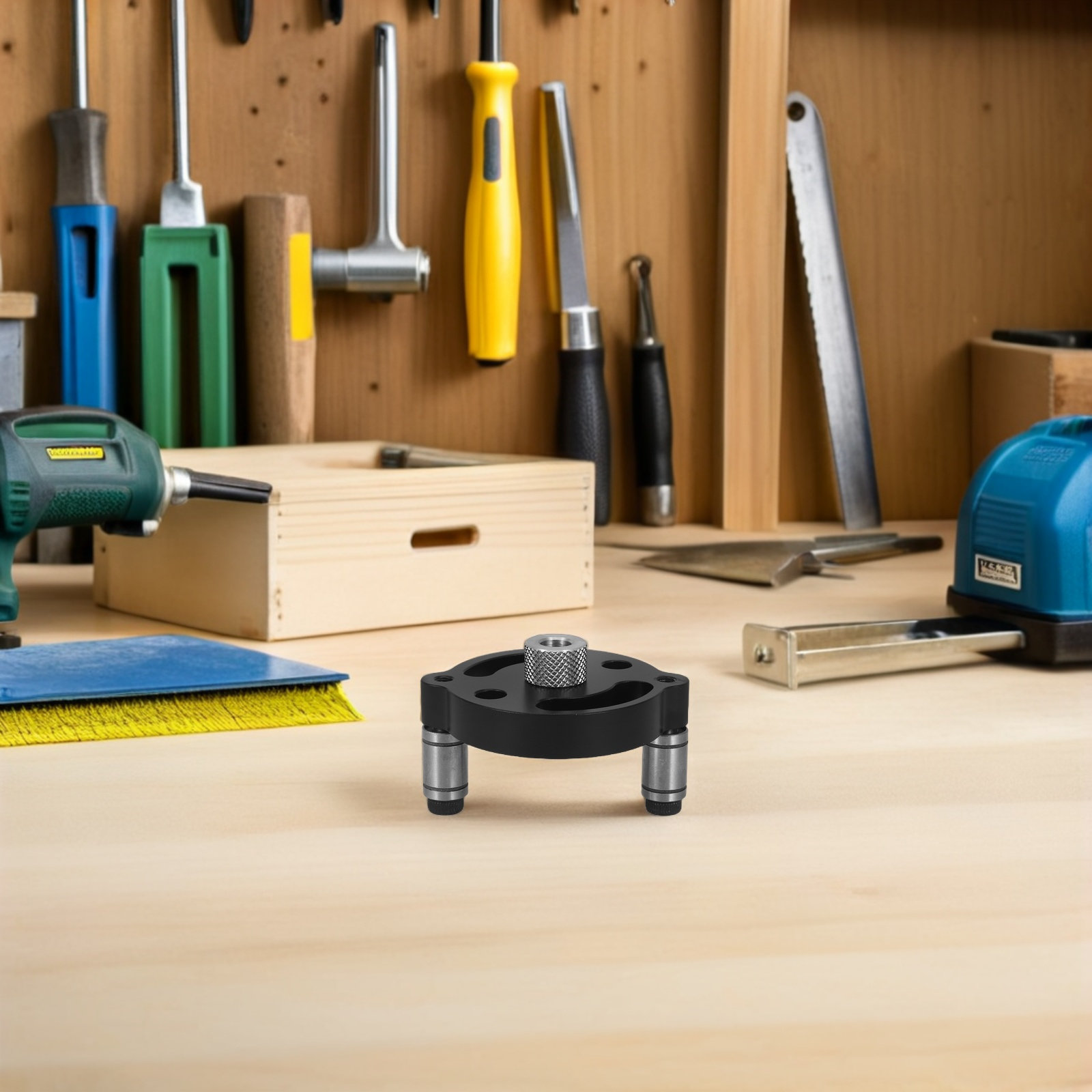 自己調整機能付きのダボ穴あけ治具。アルミニウム合金製で、正確 - Woodworking Jig のレビューと価格