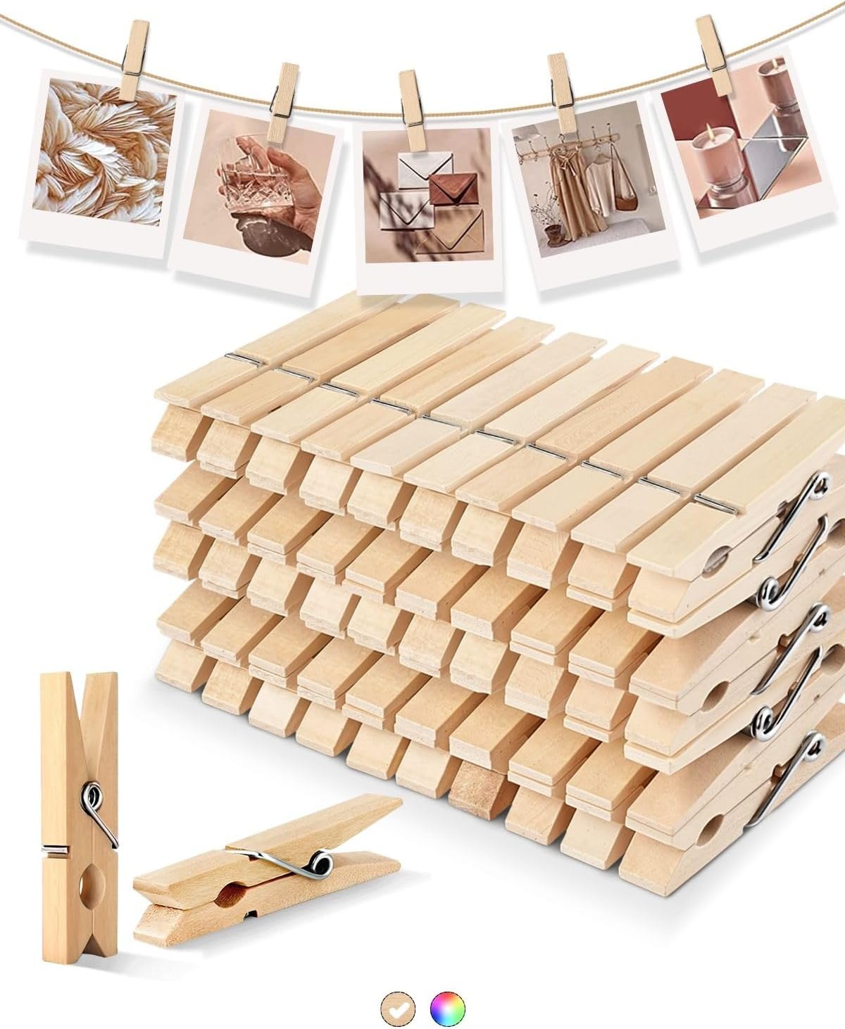 100/10 個ミニ木製クリップ手作り吊り下げ写真写真クリッ - Woodworking Z Clips のレビューと価格