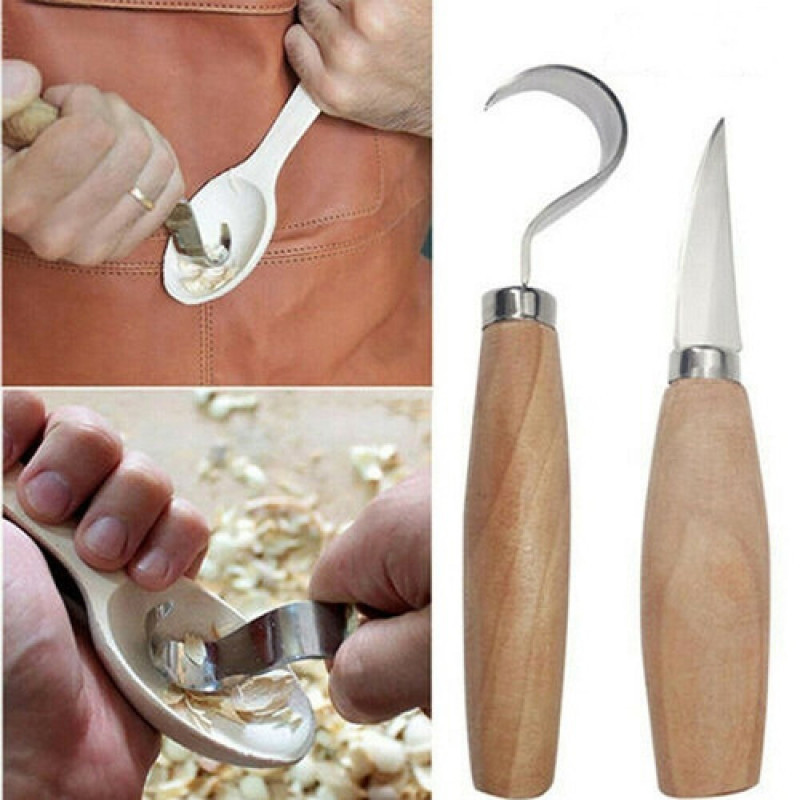 木彫りナイフ チゼルフックナイフ 彫刻ツール 人間工学に基づ - Woodworking Joinery のレビューと価格