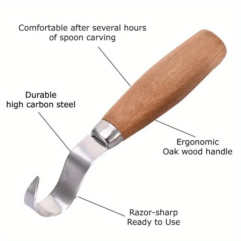 木彫りナイフ チゼルフックナイフ 彫刻ツール 人間工学に基づ - Woodworking Joinery のレビューと価格