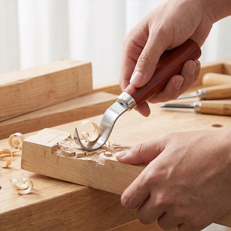1 個の木彫りナイフシャープステンレス鋼の刃人間工学に基づい - Woodworking Joinery のレビューと価格