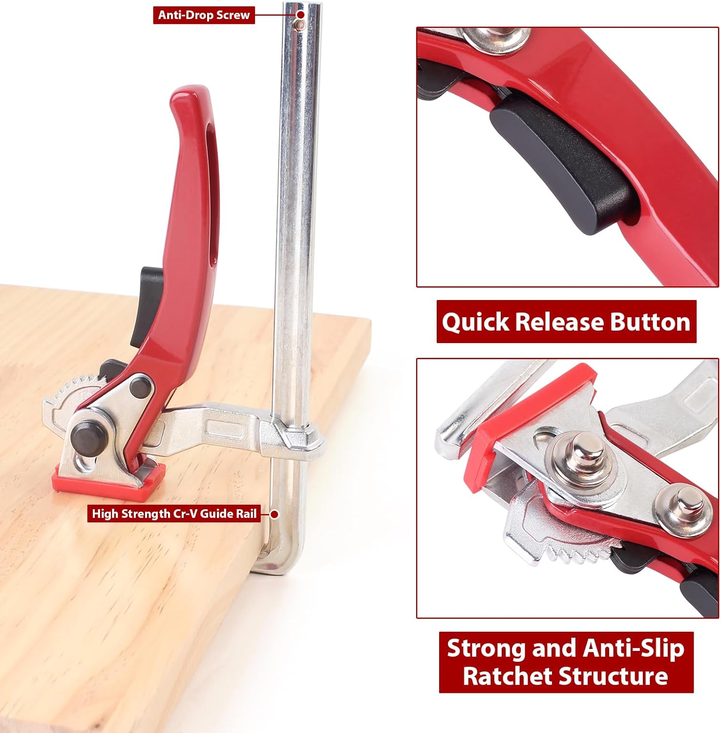 ヘビーデューティーラチェットFクランプクイックリリース トラ - Woodworking Z Clips のレビューと価格