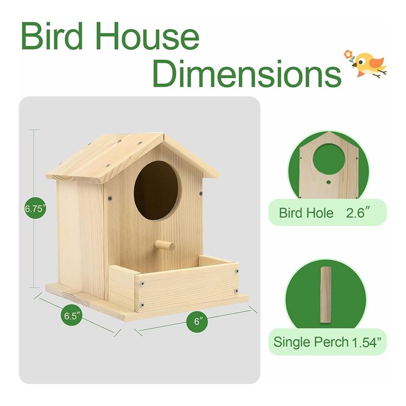 A76I-大人用バードハウスキット、木製DIYバードハウスキ - Woodworking Kits For Adults のレビューと価格