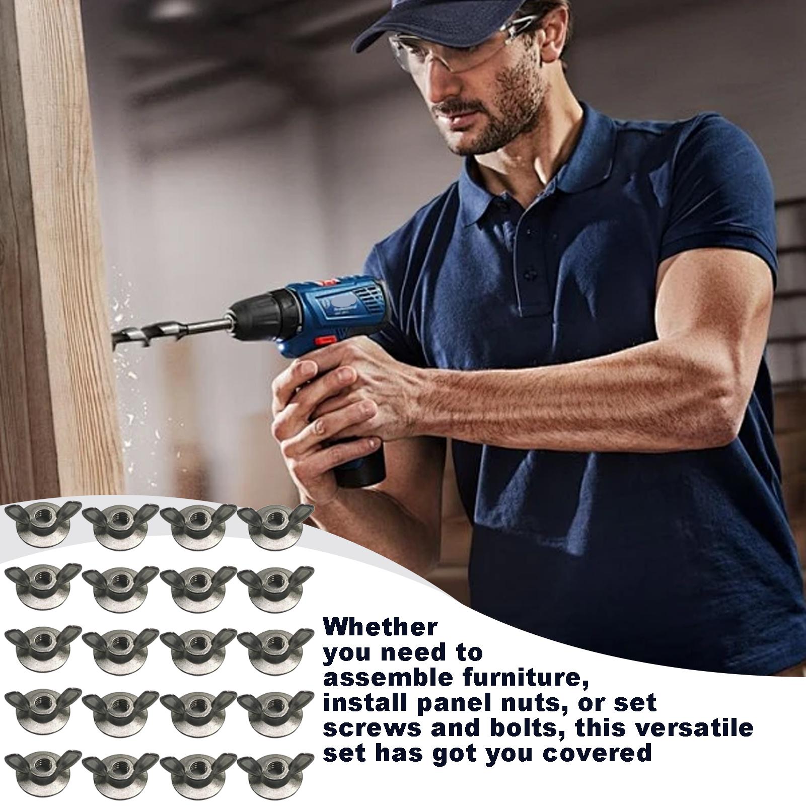 ウィングナットキット 1/4インチ スチール 人間工学に基づ - Woodworking Kits For Adults のレビューと価格